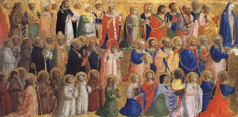 Fra Angelico The Virgin mary with the Apostles and other Saints oil painting picture